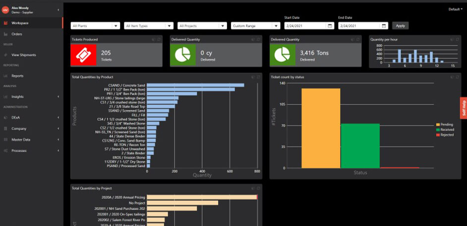 over shoulder looking at load assurance display