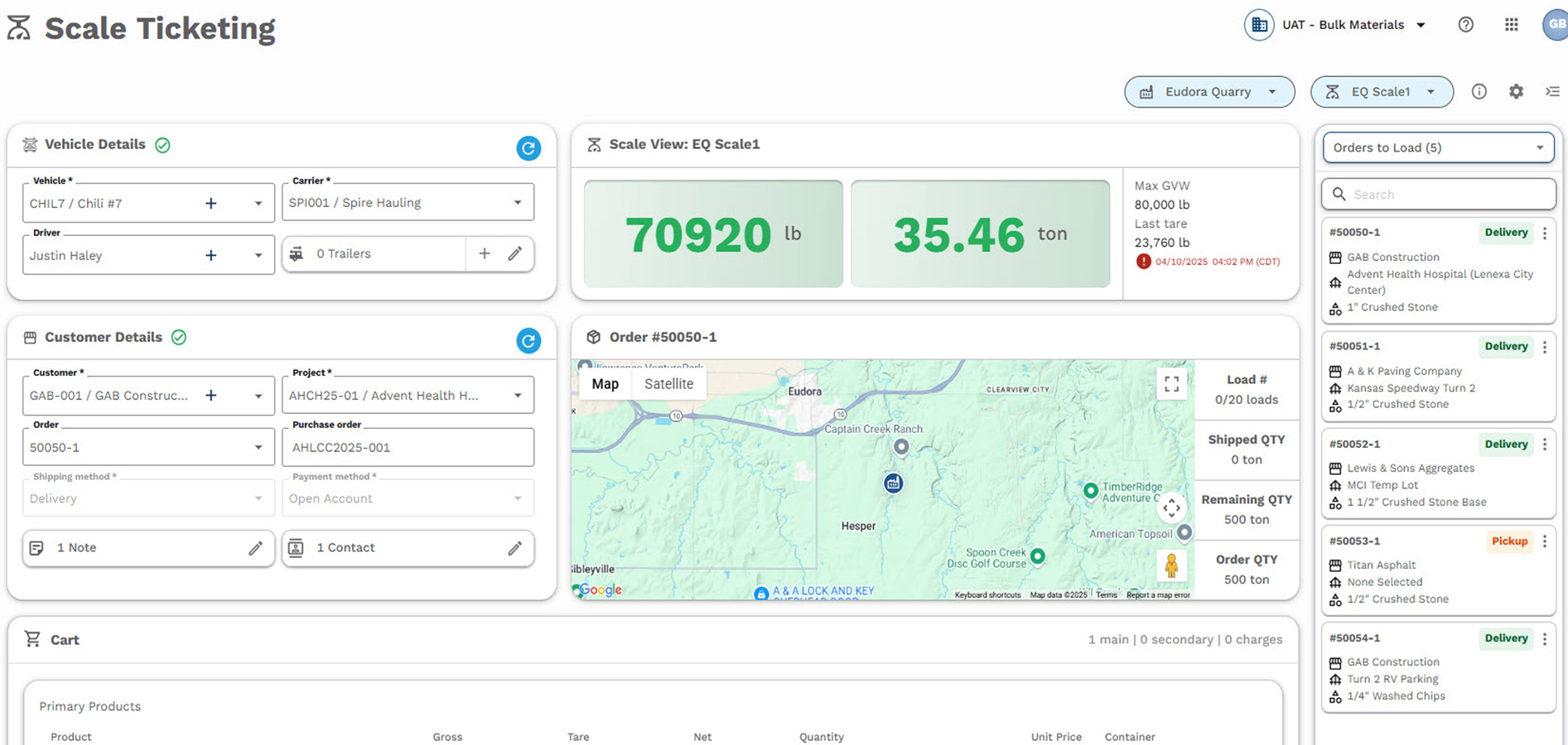Dispatch & Scale Ticketing